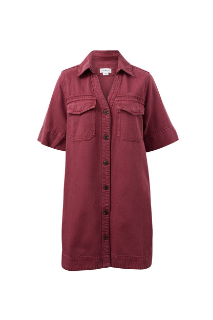 Ceres Life Bonnie Relaxed Shirt Dress, Mulberry