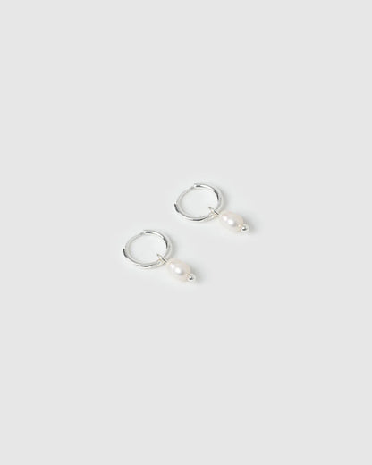 Arms Of Eve Cordelia Pearl Earrings, Silver