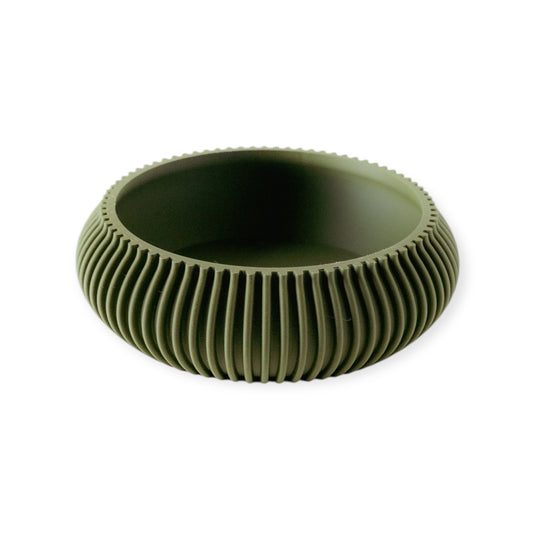 Printer Potters Ribbed Key Bowl, Moss Green