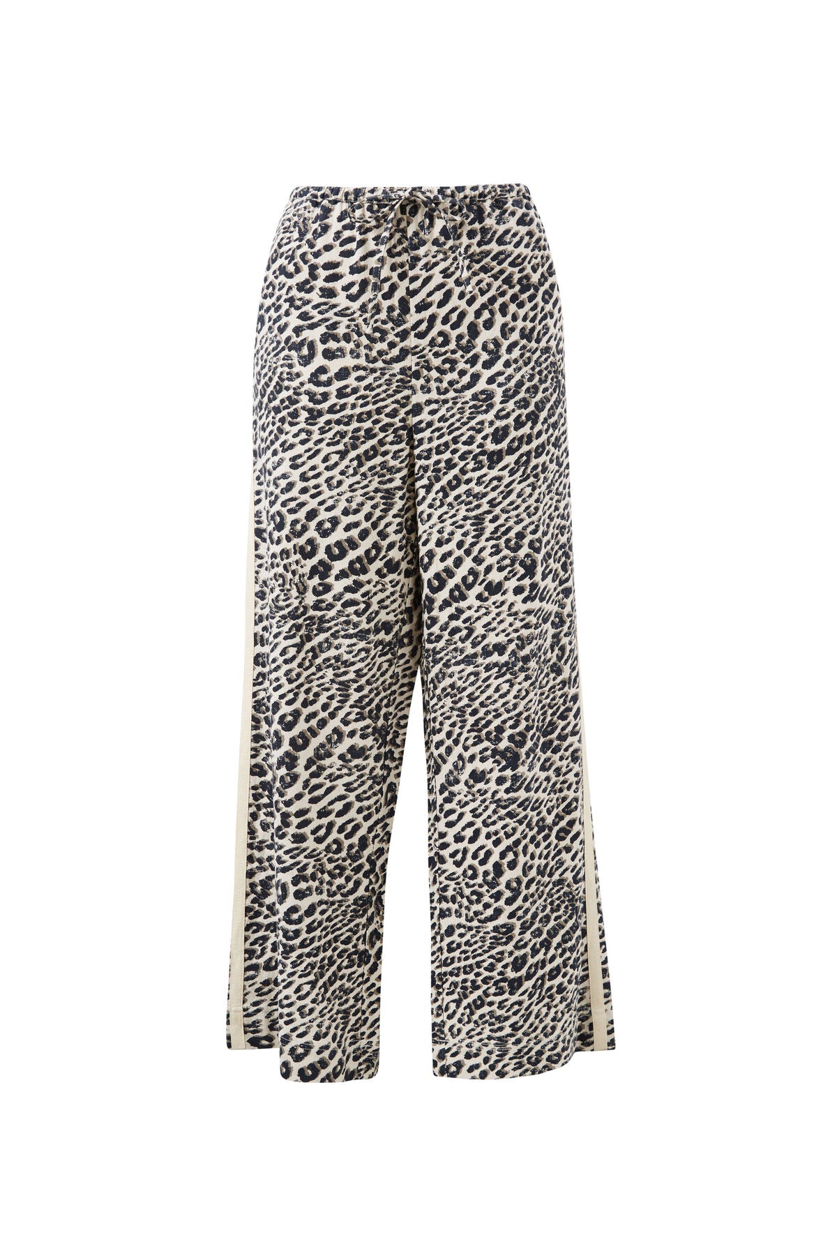 Ceres Life Relaxed Drawstring Pant, Leopard Linen Blend