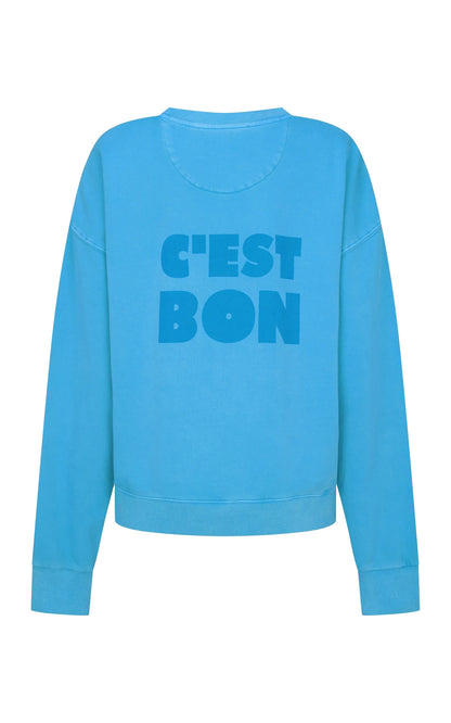 Araminta James C’est Bon Sweatshirt, Dusty Blue