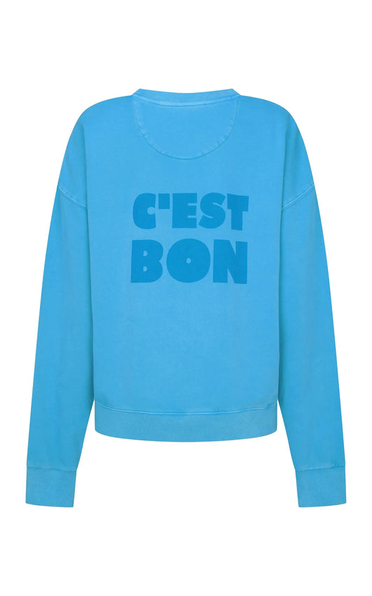 Araminta James C’est Bon Sweatshirt, Dusty Blue