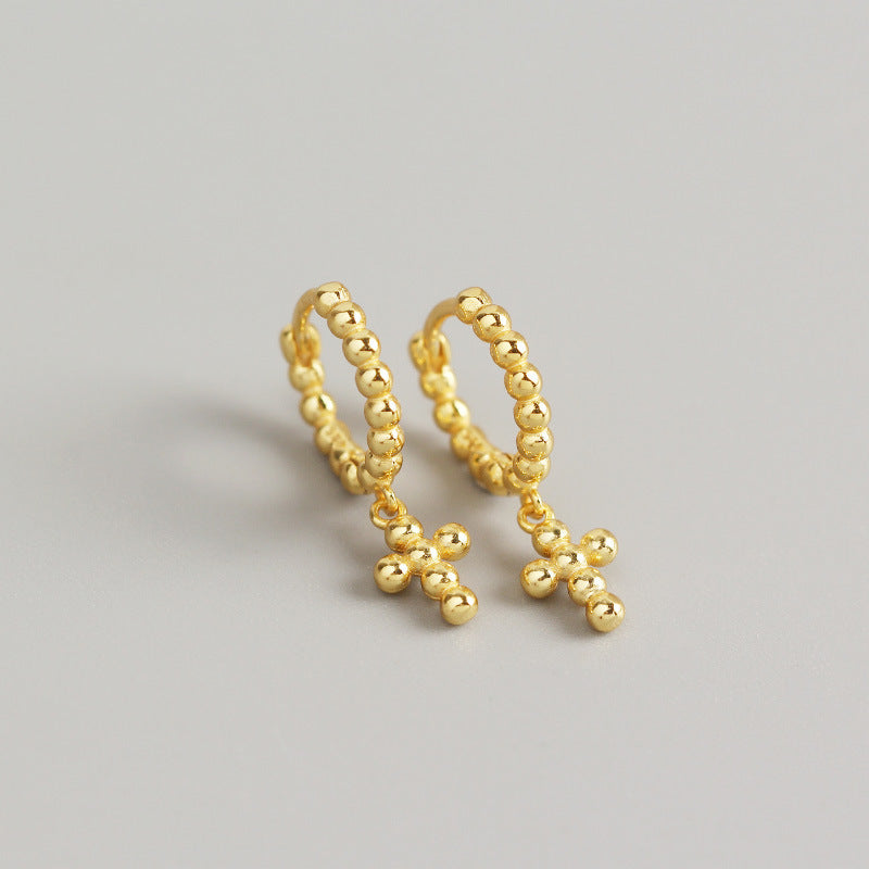 Susan Rose Cable Cross Huggy, Gold