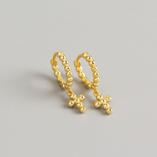 Susan Rose Cable Cross Huggy, Gold