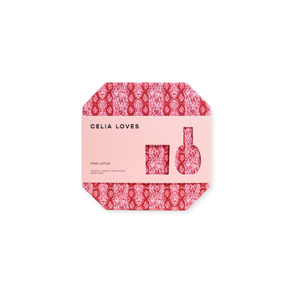 Celia Loves Candle & Room Spray Duo Set, Pink Lotus