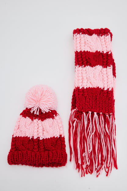 Holiday Life Heidi Scarf, Red & Pink