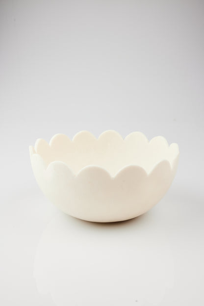 Holiday Home Large Petal Bowl, Off White