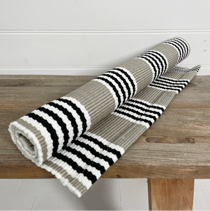 Carnival Homewares Recycled Cotton Mat, Durban Stripe