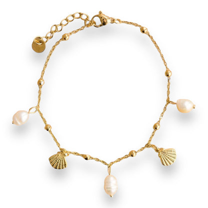 Indigo & Wolfe Oceana Anklet, Gold