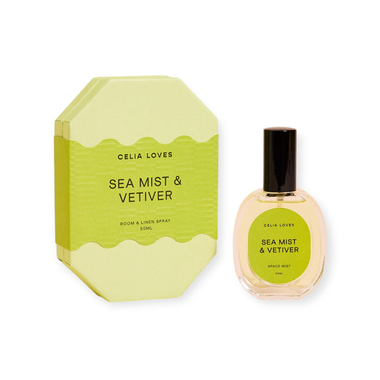Celia Loves Room Spray, Sea Mist & Vetiver