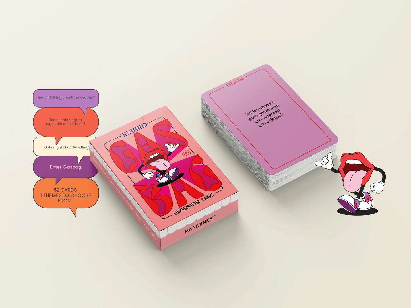 Papernest Conversation Cards, Hot & Heavy