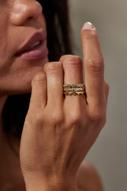 Toni May Noble Stacking Band, Gold - Size 8