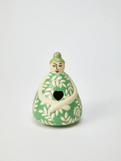 Jones & Co Nonna Floral Vase, Green