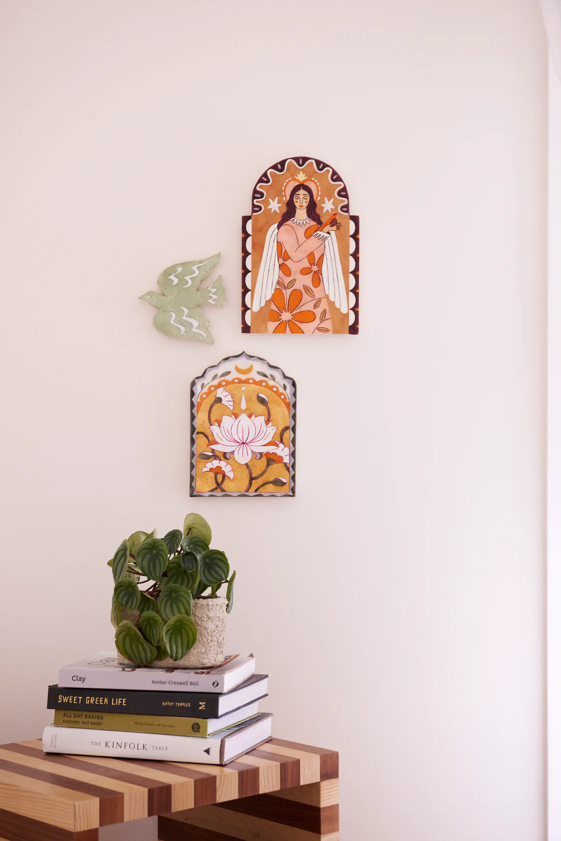 Jones & Co Gardienne Angel Wall Art, Mustard