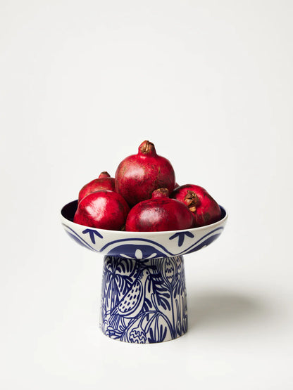 Jones & Co Del Sol Footed Platter, Blue