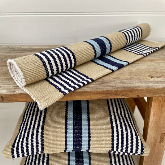 Carnival Homewares Recycled Cotton Mat, La Plage