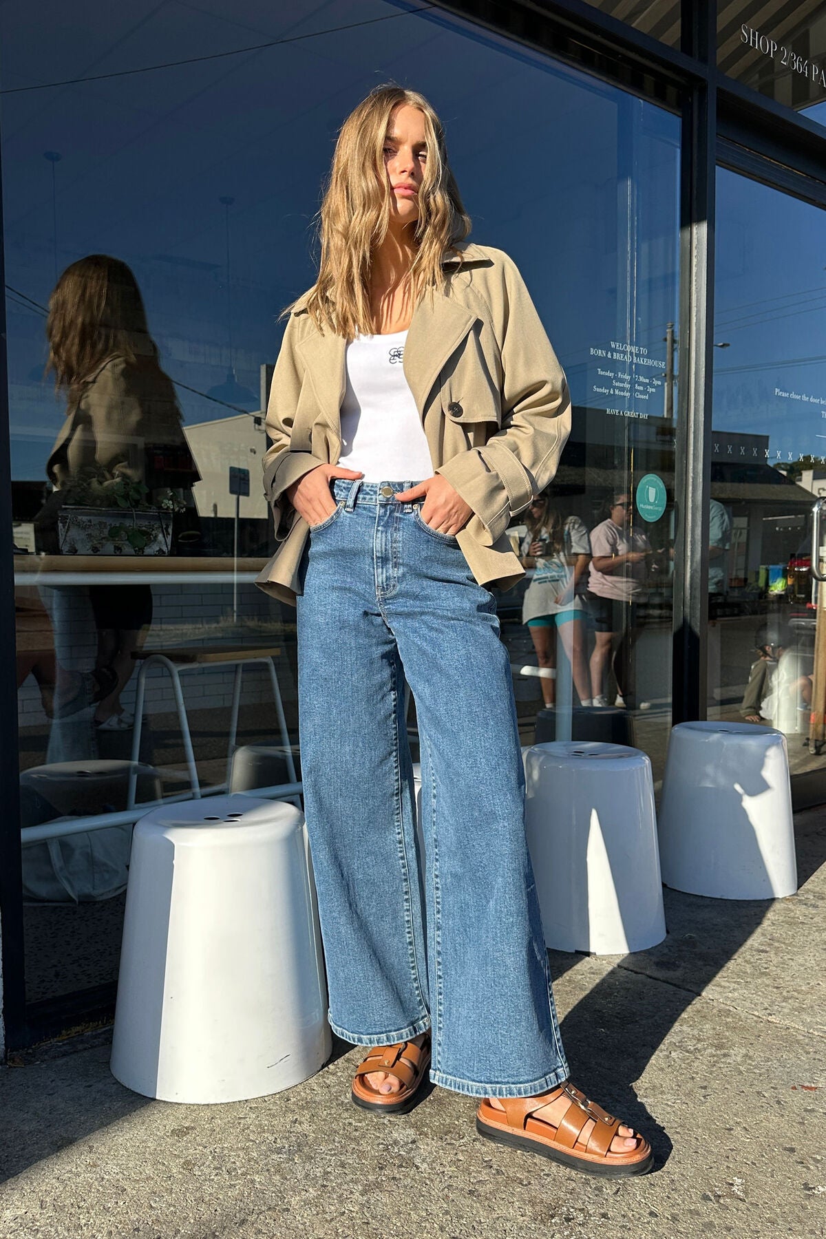 Ceres Life Evie Wide Leg Jean, Fresh Indigo