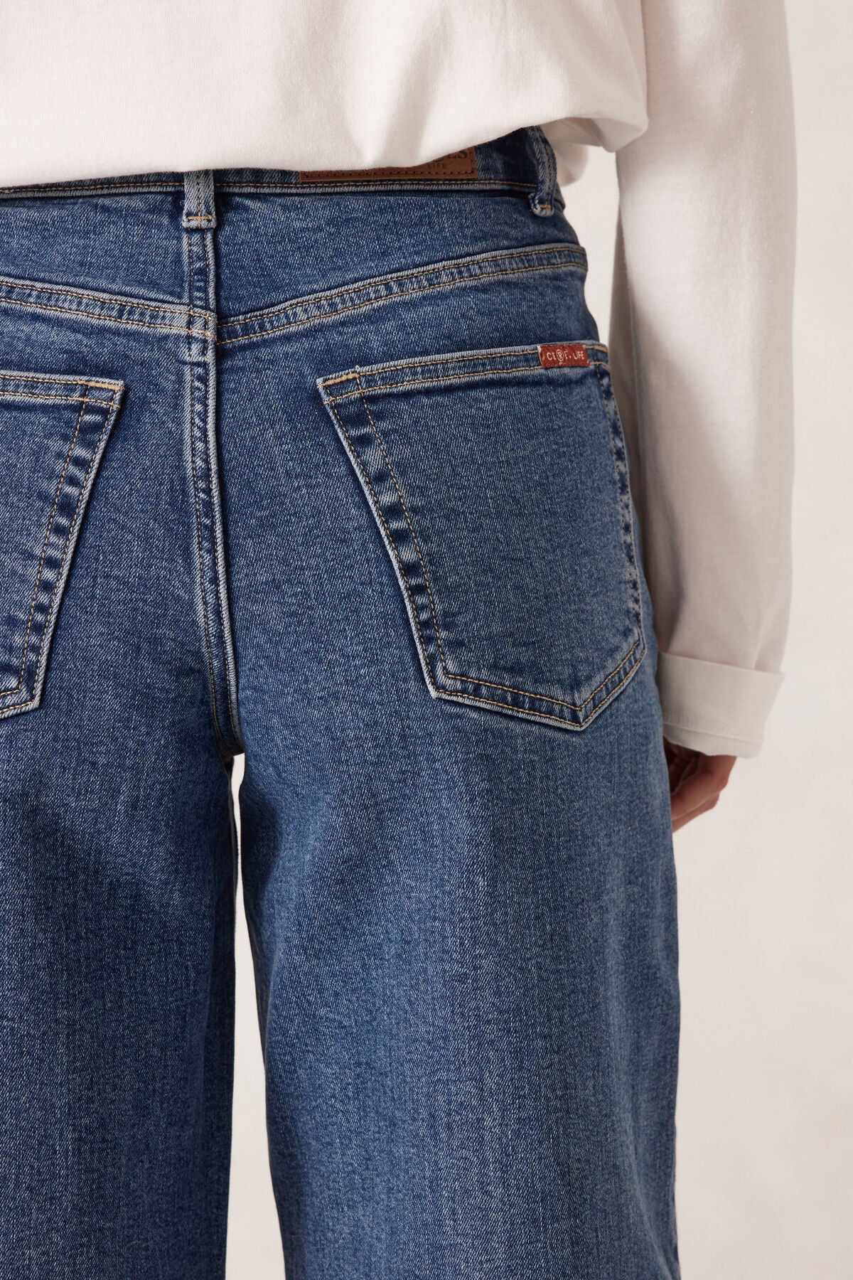 Ceres Life Evie Wide Leg Jean, Fresh Indigo