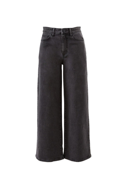 Ceres Life Evie Wide Leg Jean, Washed Black