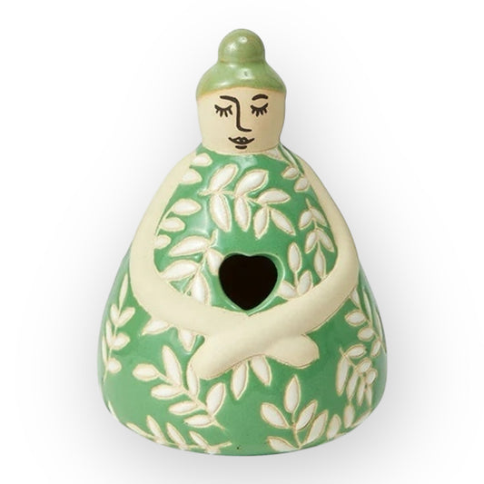 Jones & Co Nonna Floral Vase, Green