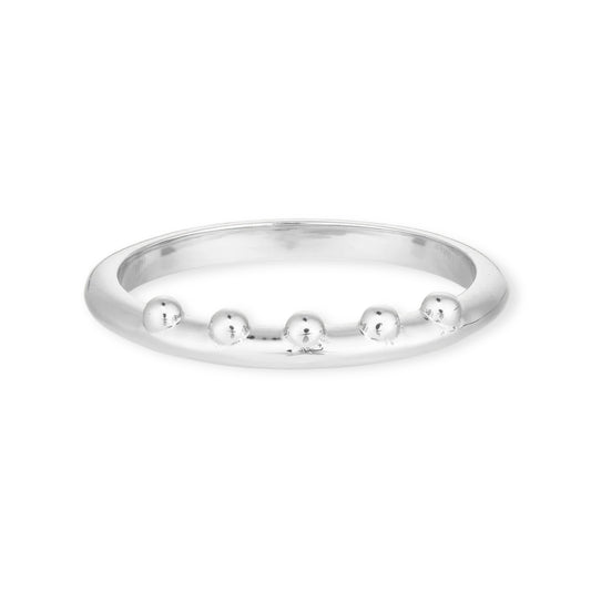 Toni May Noble Stacking Band, Silver - Size 7