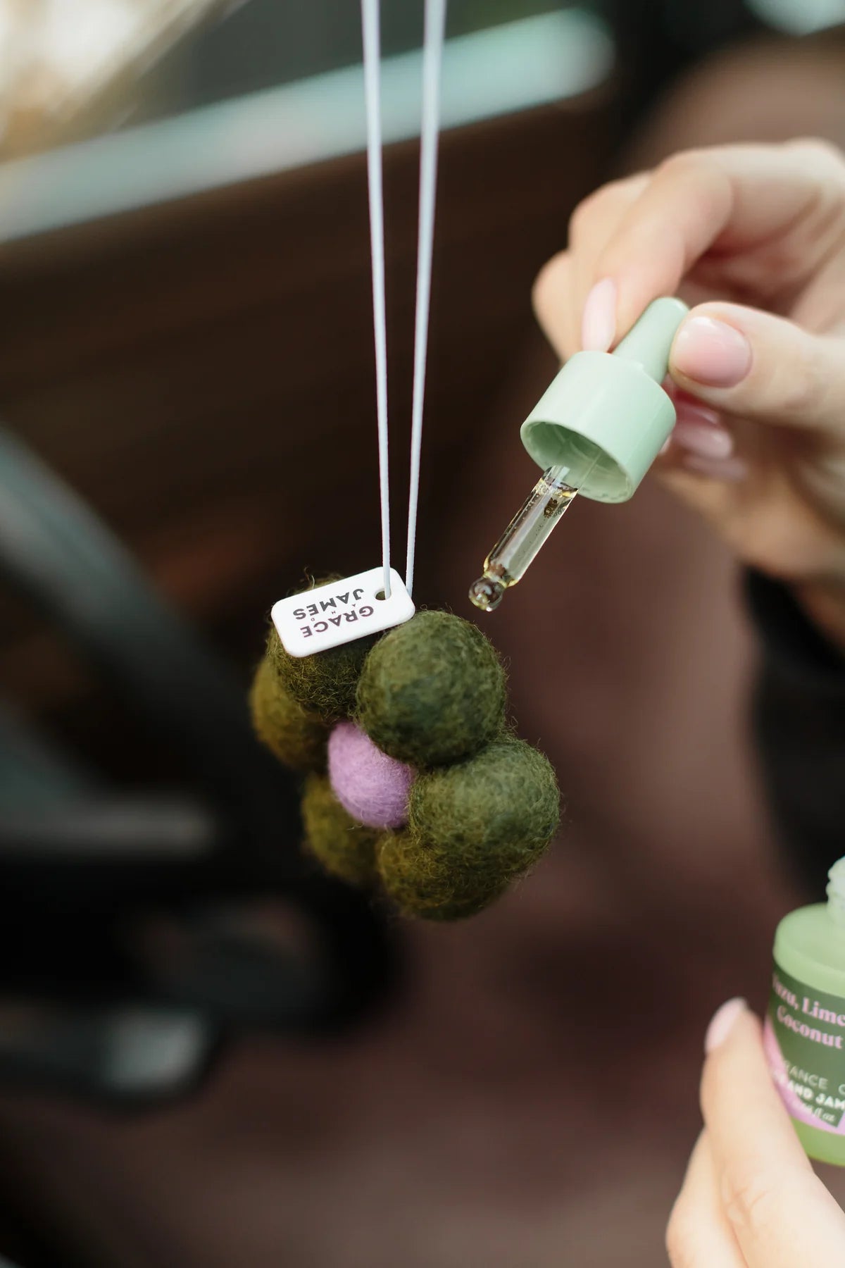 Grace and James Bloom Collection Felt Air Freshener, Yuzu, Lime & Coconut