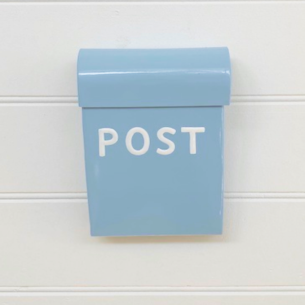 Carnival Homewares Medium Post Box, Sky Blue