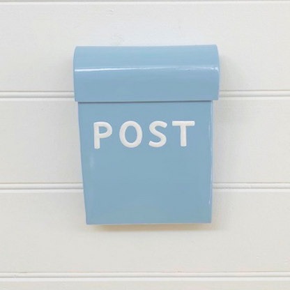 Carnival Homewares Medium Post Box, Sky Blue