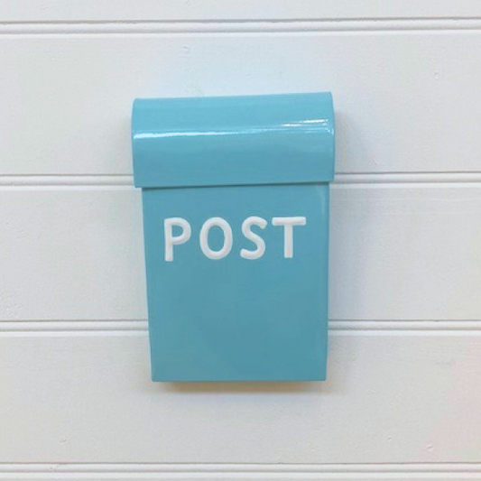 Carnival Homewares Medium Post Box, Soft Aqua