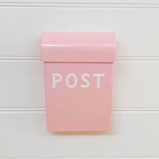 Carnival Homewares Medium Post Box, Pale Pink