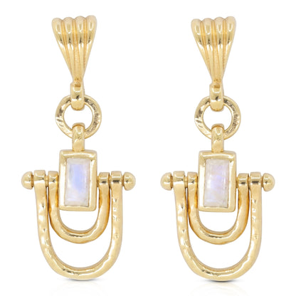 Toni May Allegra Moonstone Earrings, Gold