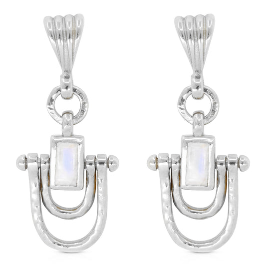 Toni May Allegra Moonstone Earrings, Silver