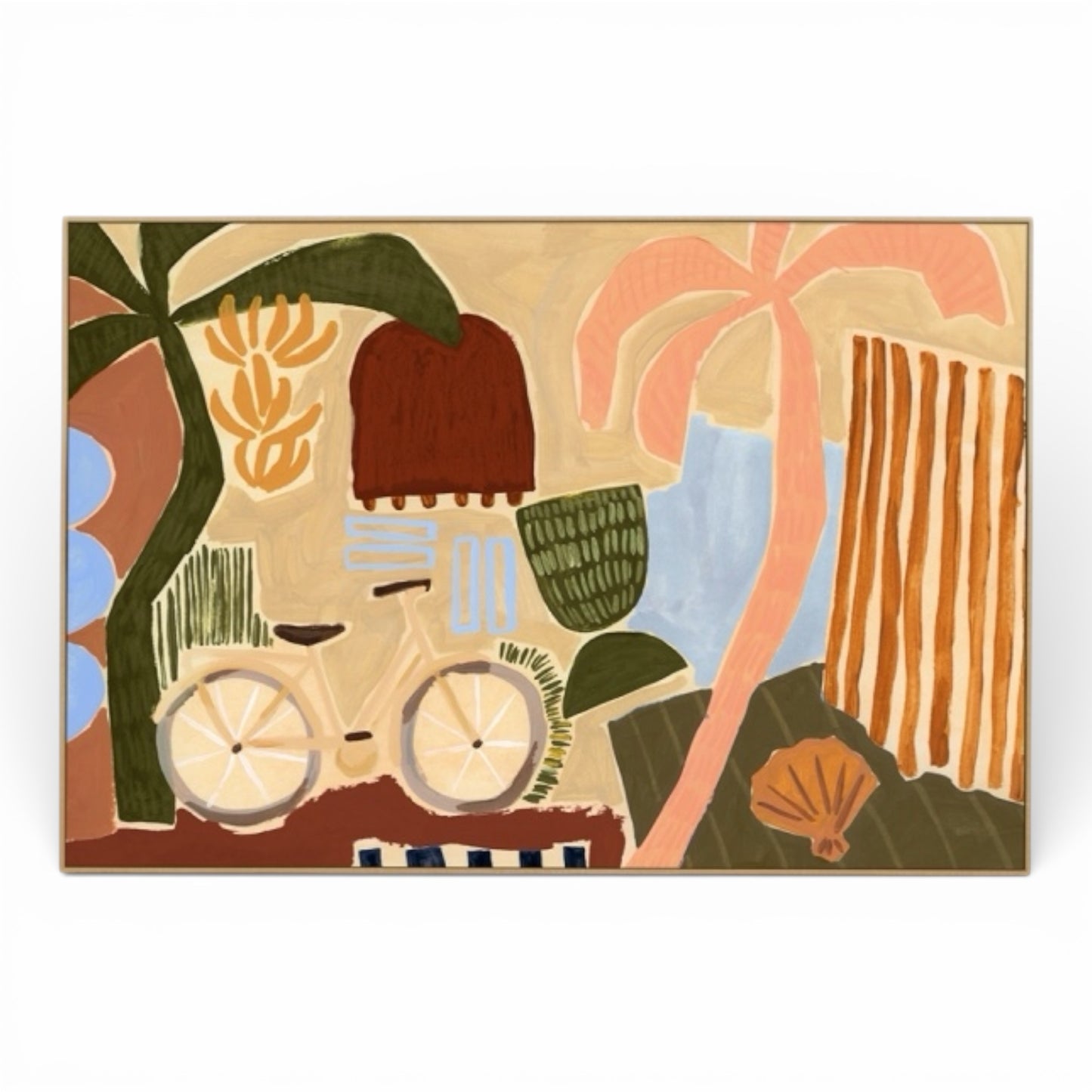 Middle Of Nowhere Island Adventure Ecru Canvas Art Print 150 x 100cm