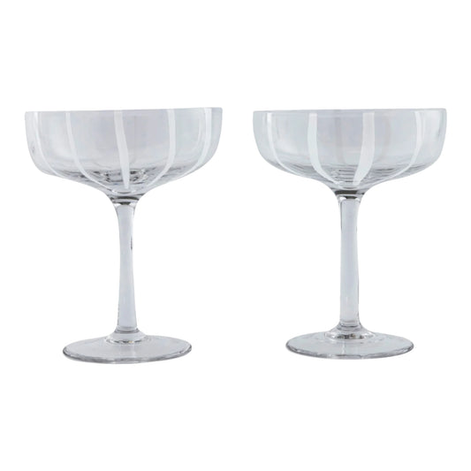 OYOY Coupe Glasses 2 pack, Clear