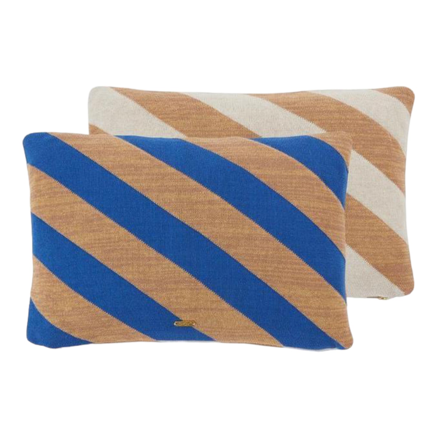 OYOY Cushion, Optic Blue / Camel