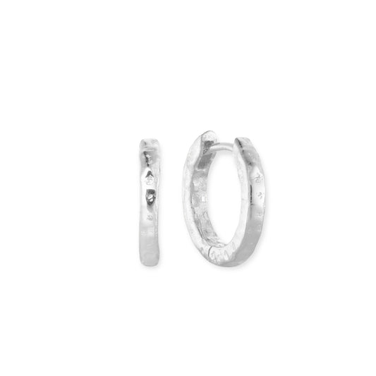 ToniMay Textured Huggies, Medium Silver