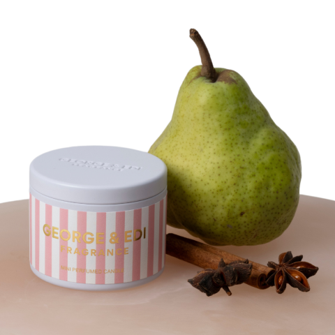 George & Edi Mini Candle in a Tin, French Pear