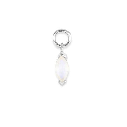 Toni May Marquise Moonstone Earring Charm, Silver