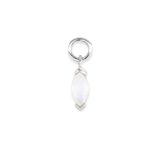 Toni May Marquise Moonstone Earring Charm, Silver