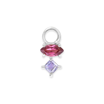 ToniMay Astrid Marquise Rhodolite Earring Charm, Silver