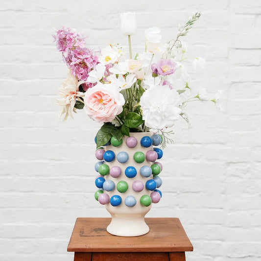 Noss & Co Large Bubble Vase, Blue Green & Purple