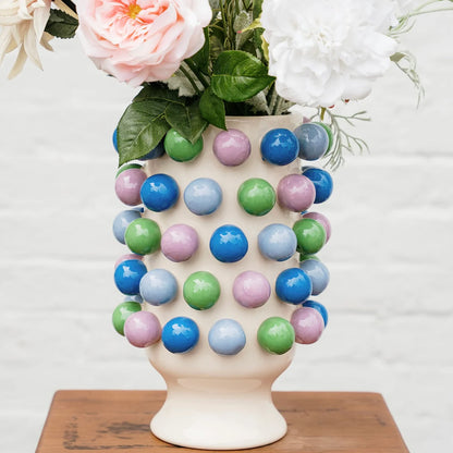 Noss & Co Large Bubble Vase, Blue Green & Purple