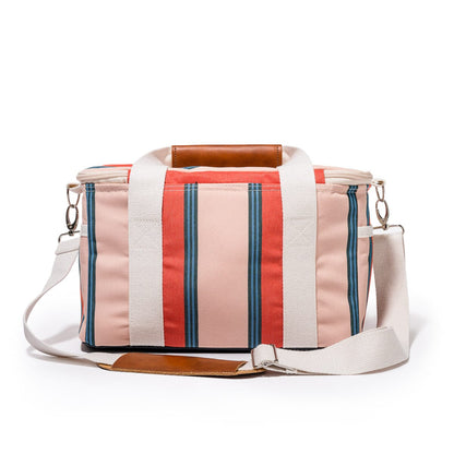 Business and Pleasure The Premium Cooler Bag, Bistro Dusty Pink Stripe