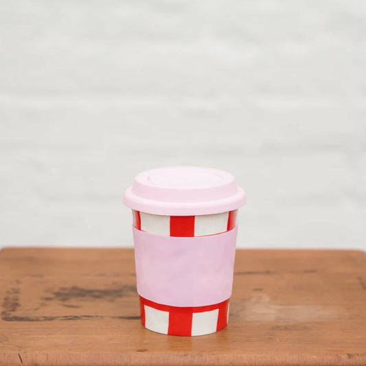 Noss & Co Travel Mug, Red Gingham
