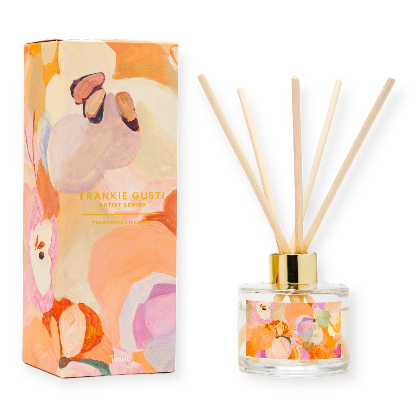 Frankie Gusti Artist Series Diffuser, Sweet Peach & Lychee