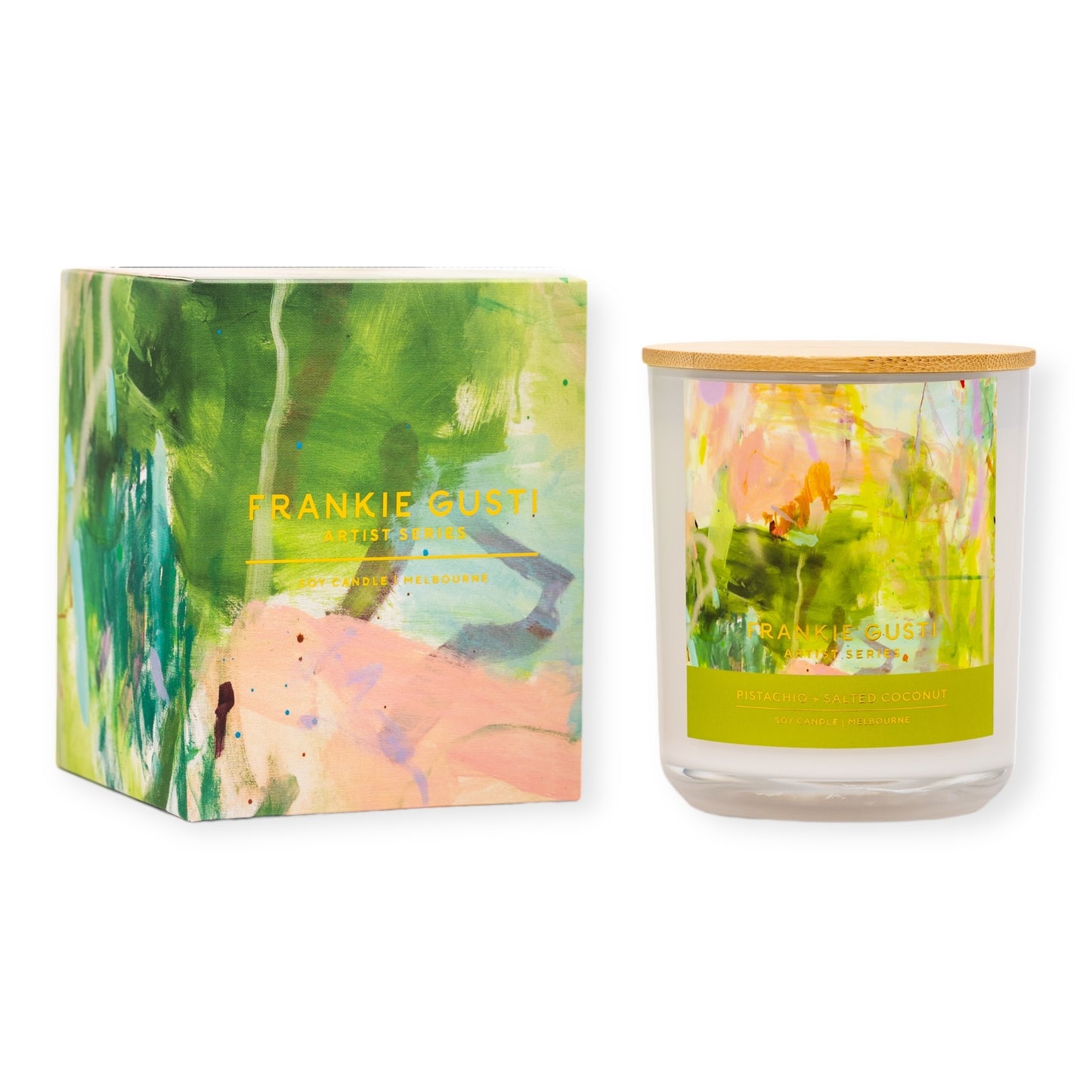 Frankie Gusti Artist Series Candle, Pistachio & Salted Coconut