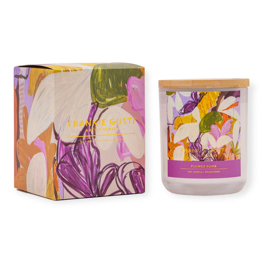 Frankie Gusti Artist Series Candle, Flower Bomb