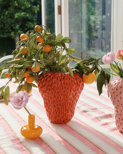 Kip & Co Strawberry Vase, Red