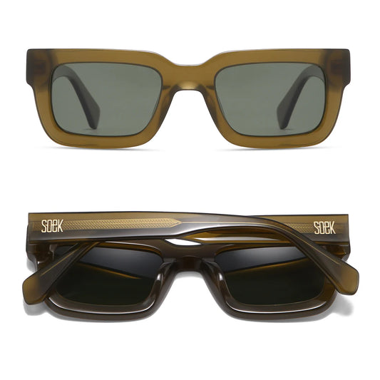 Soek Rove Moss Sunglasses, Khaki