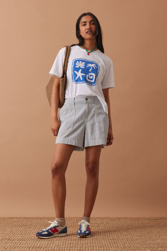 Ceres Life Weekender Short, Fresh Blue Stripe